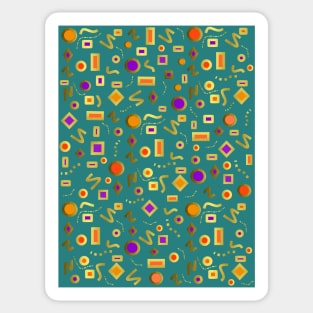 Retro Mod Shapes Sticker